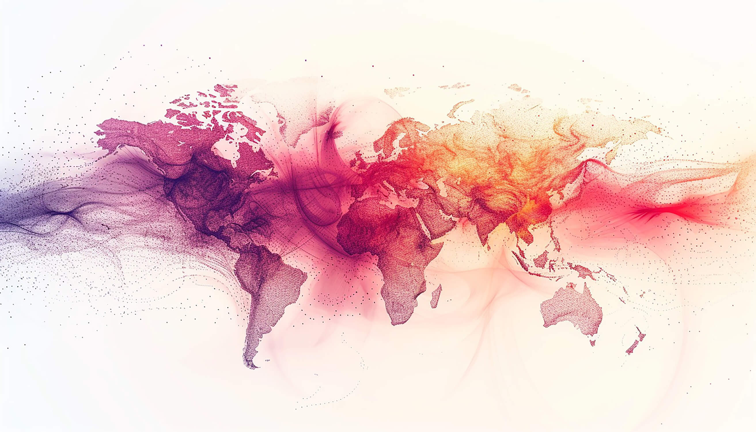 Papier Peint Carte Du Monde Aquarelle Rosé