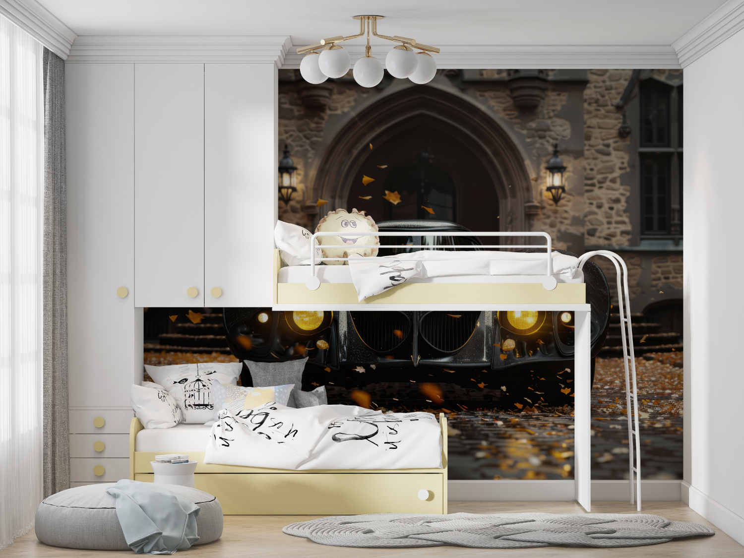 Papier peint photo voiture manga hero