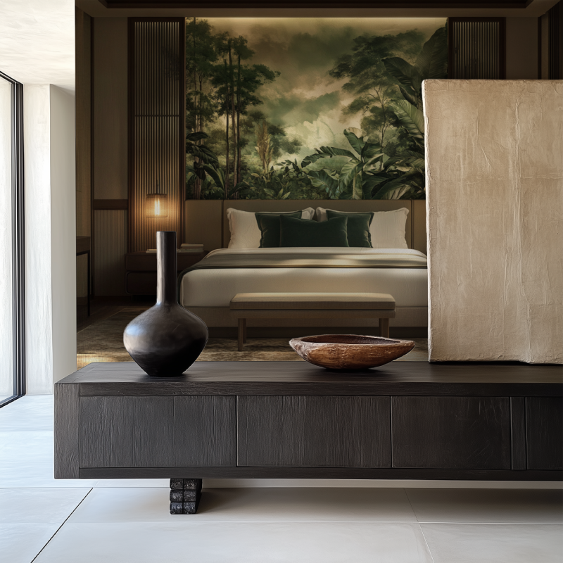 Papier peint arbre du voyageur salle manger papier