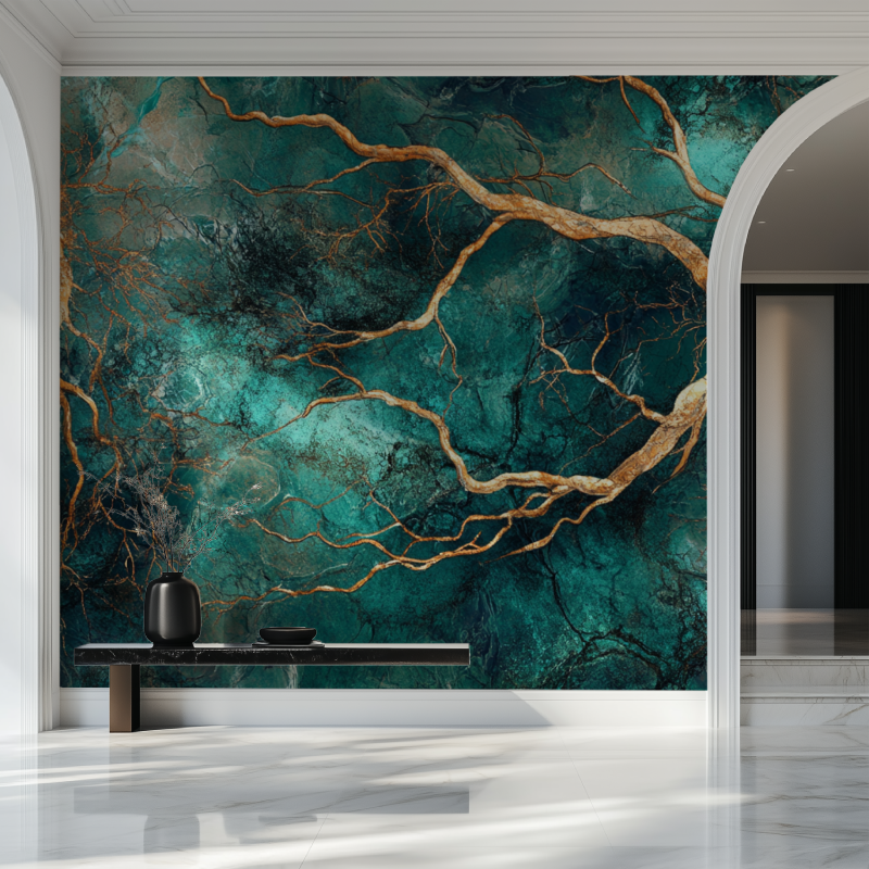 Papier peint arbre abstrait salon beau