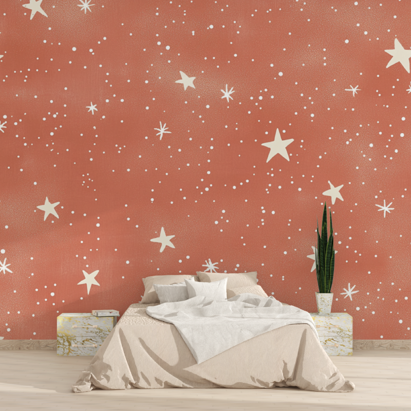 Papier peint terracotta avec et...tes dorees tapisserie 2025