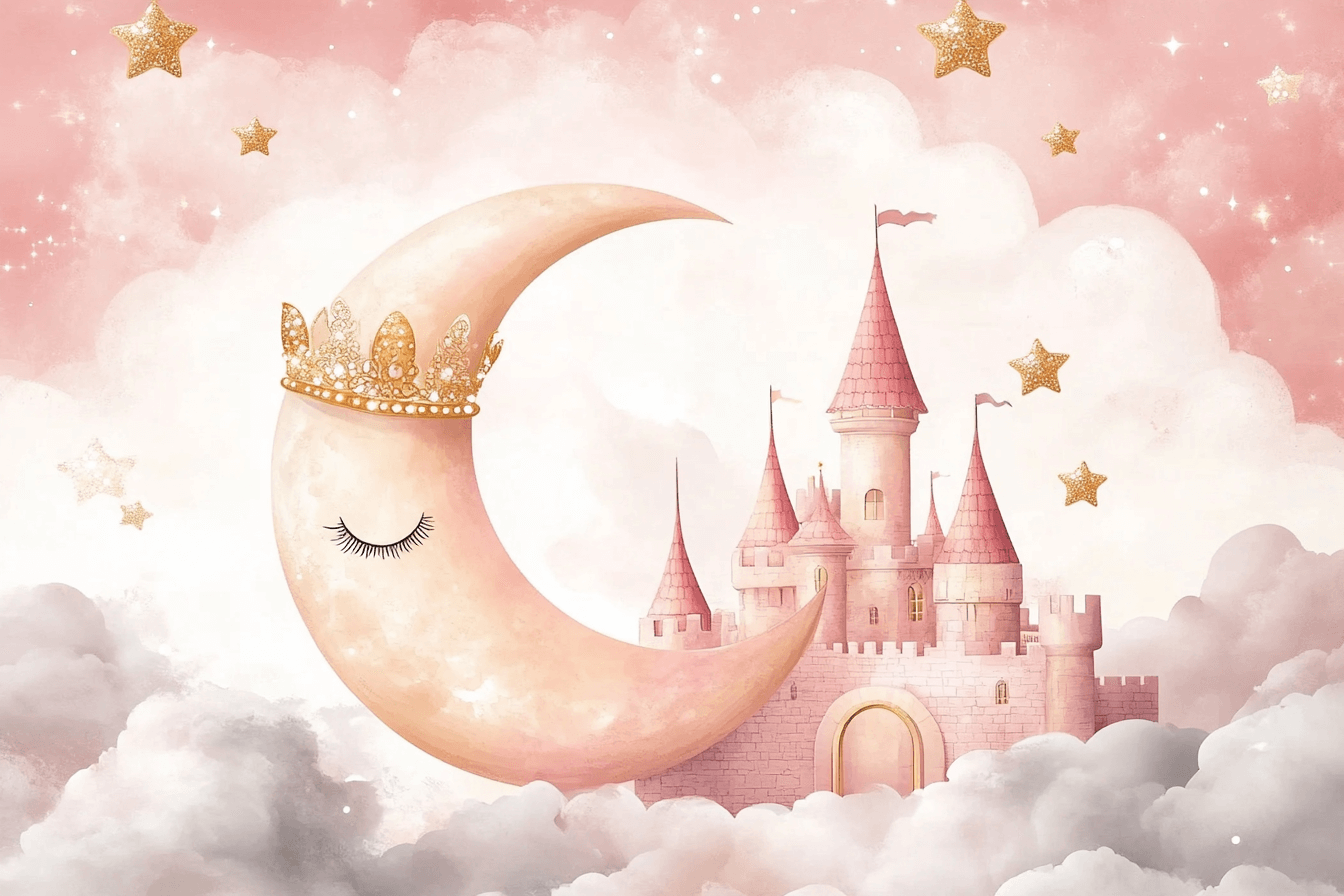 Papier Peint Princesse Lune Couronnée