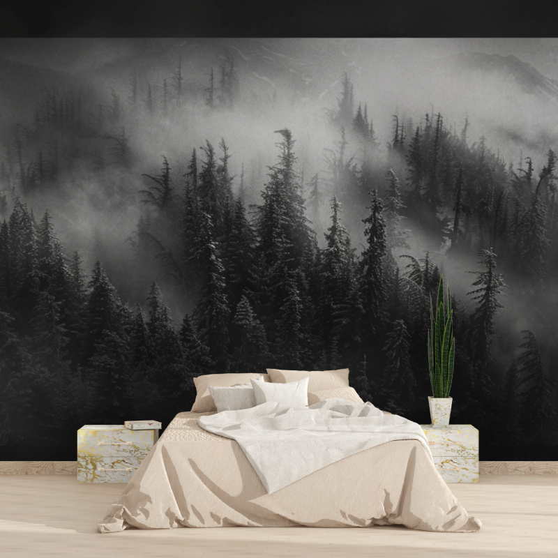 Papier peint brume mystique mountain tapisserie 2025