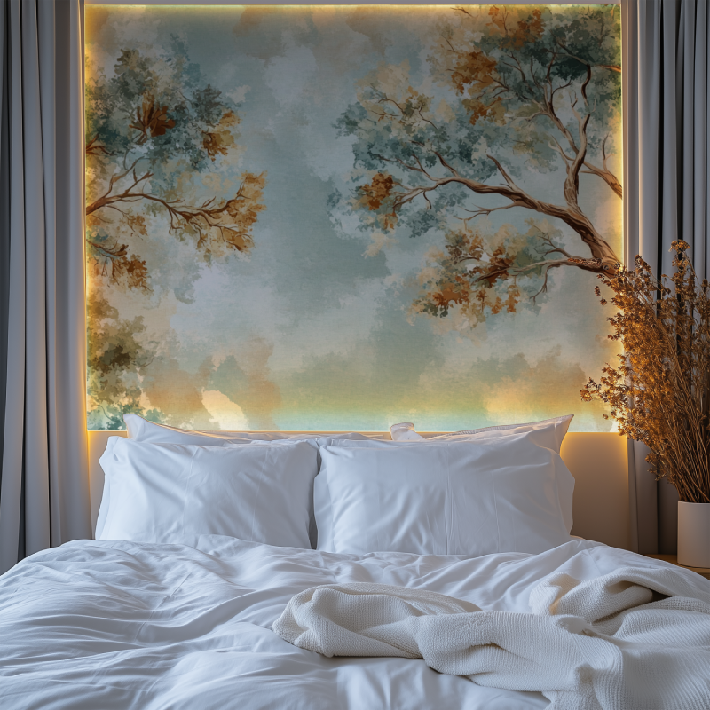 Papier peint arbre entier chambre premium