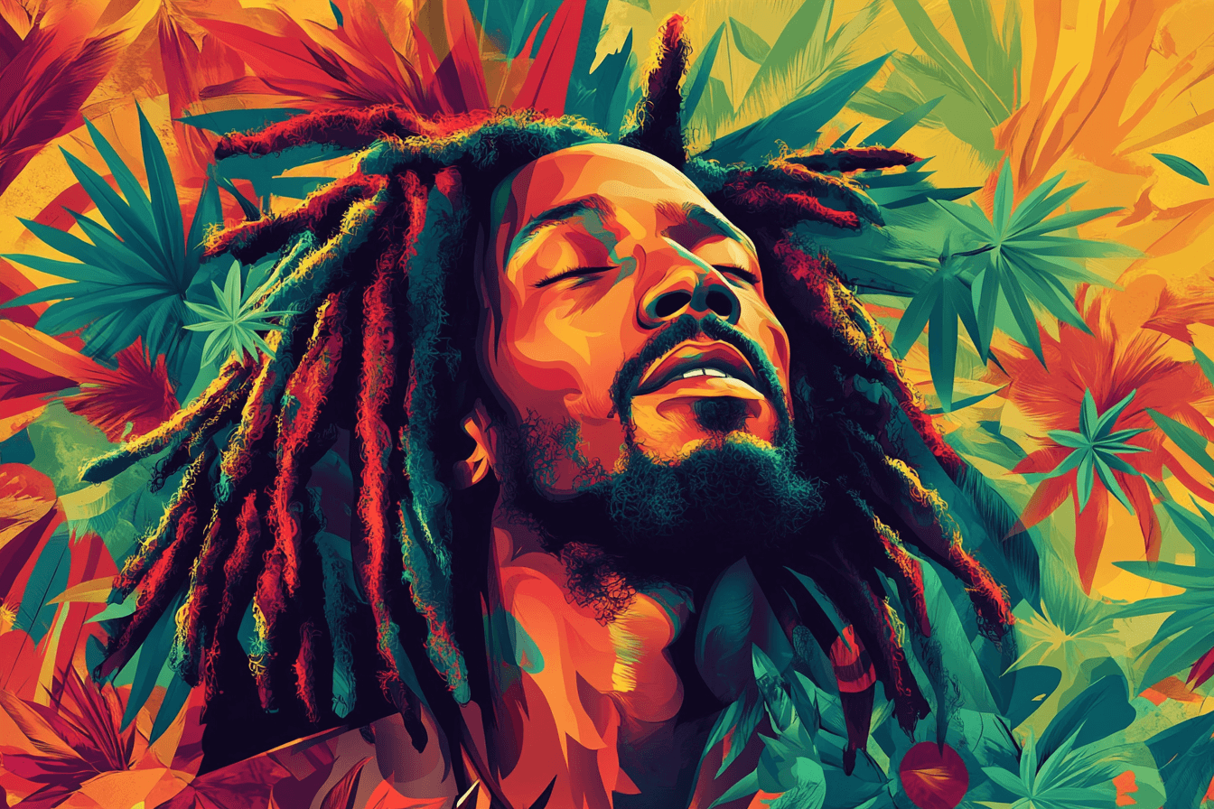Papier Peint Reggae Bob Marley