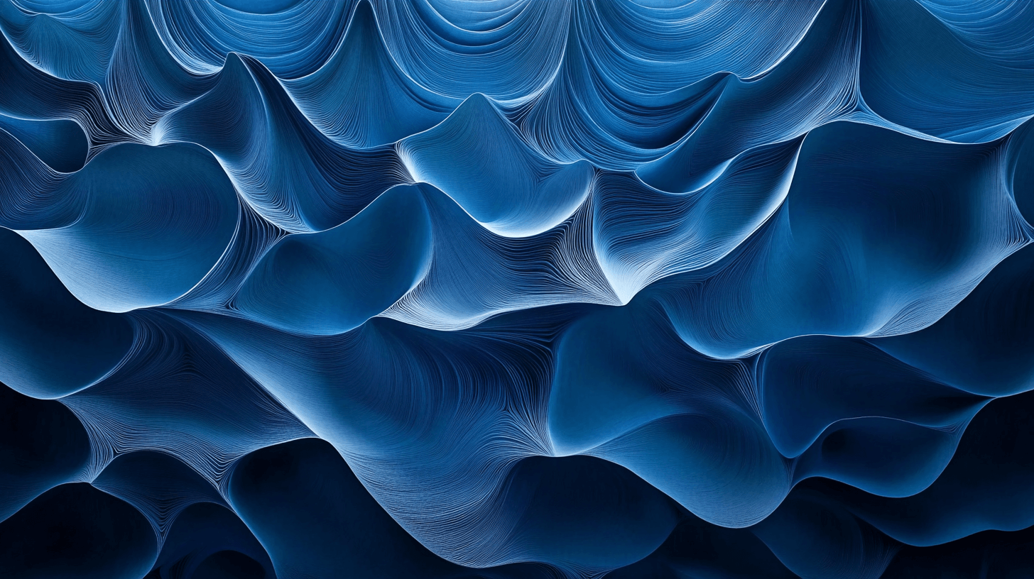 Papier Peint Effet Néon Bleu