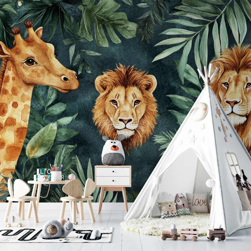 Papier peint jungle co chambre bebe
