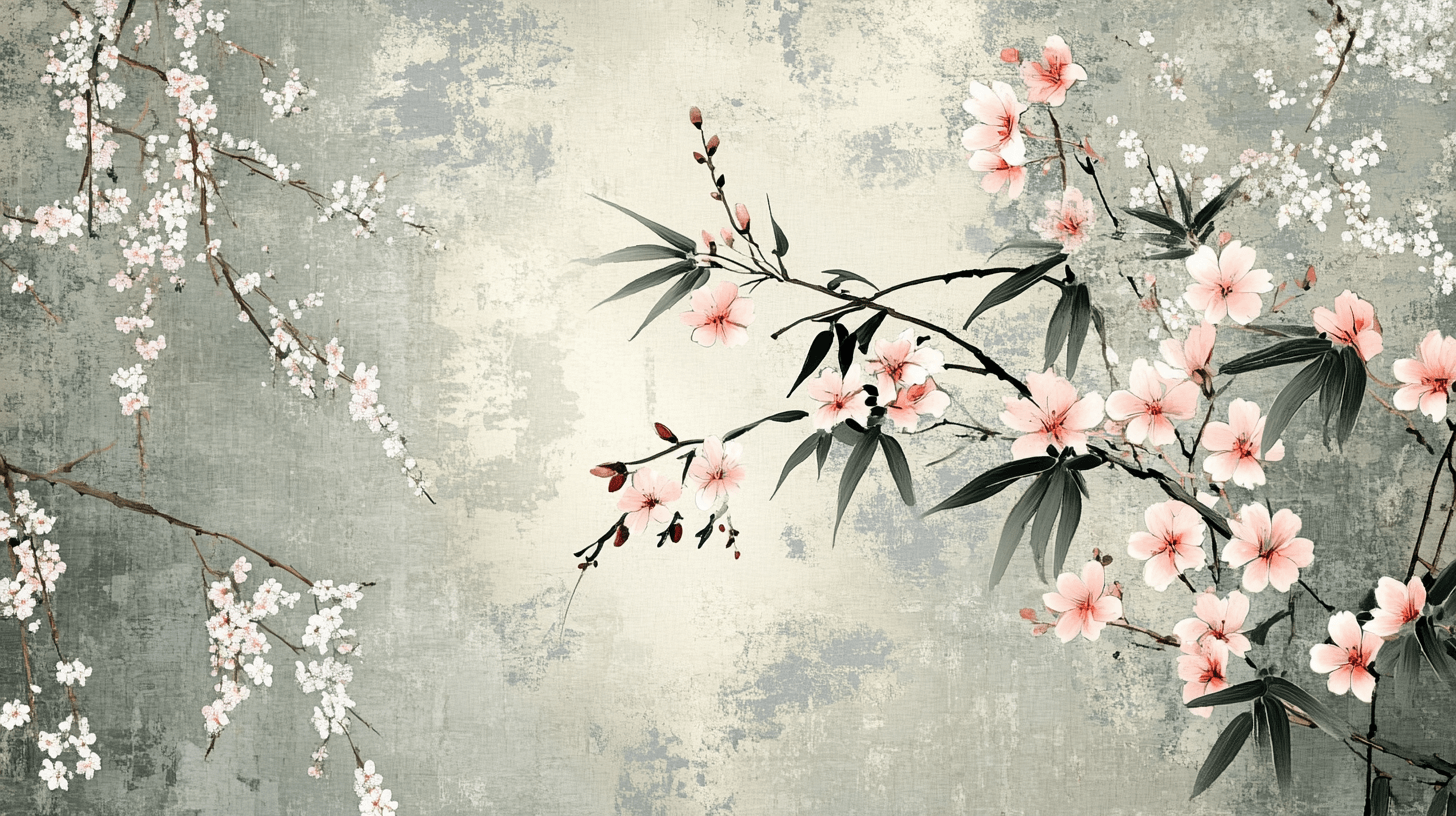 Papier Peint Fleur Japonisant