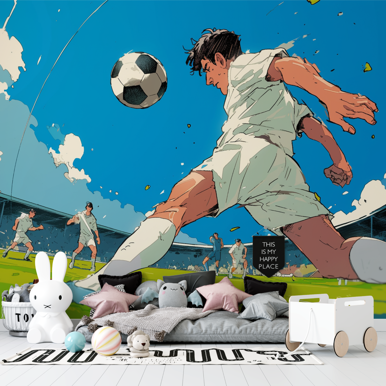 Ado papier peint foot tapisserie garcon