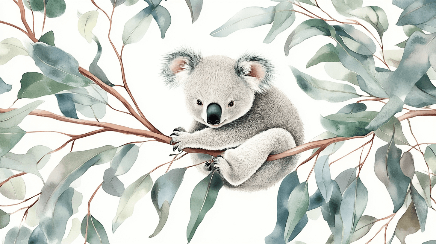 Papier Peint Koala Et Vent Léger
