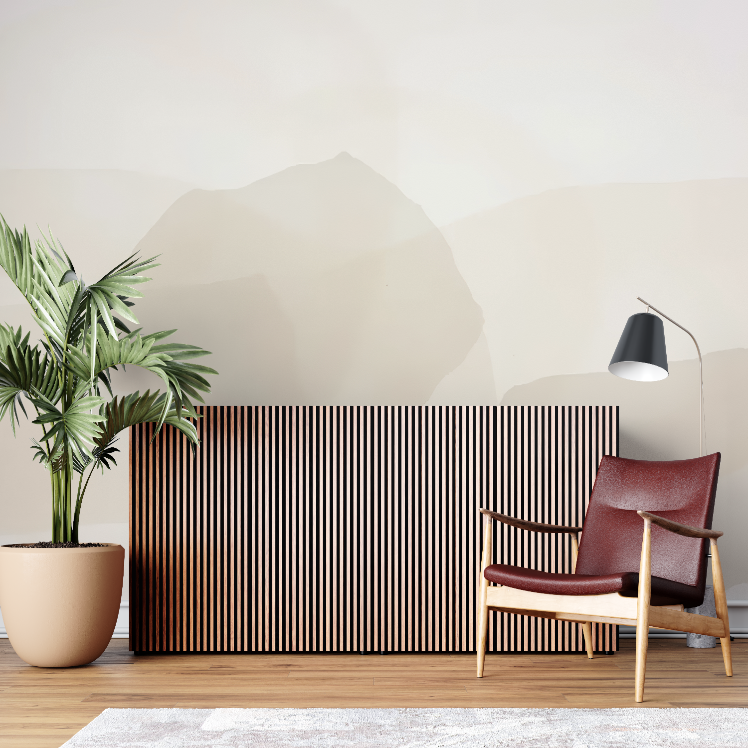 Papier peint aquarelle cocooning sur mesure