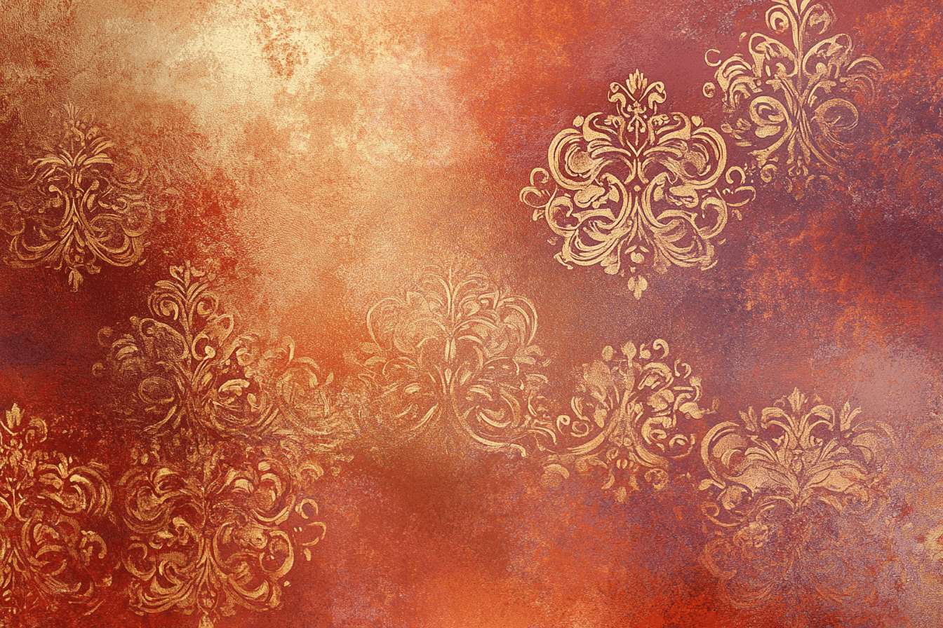 Papier Peint Terracotta Et Doré