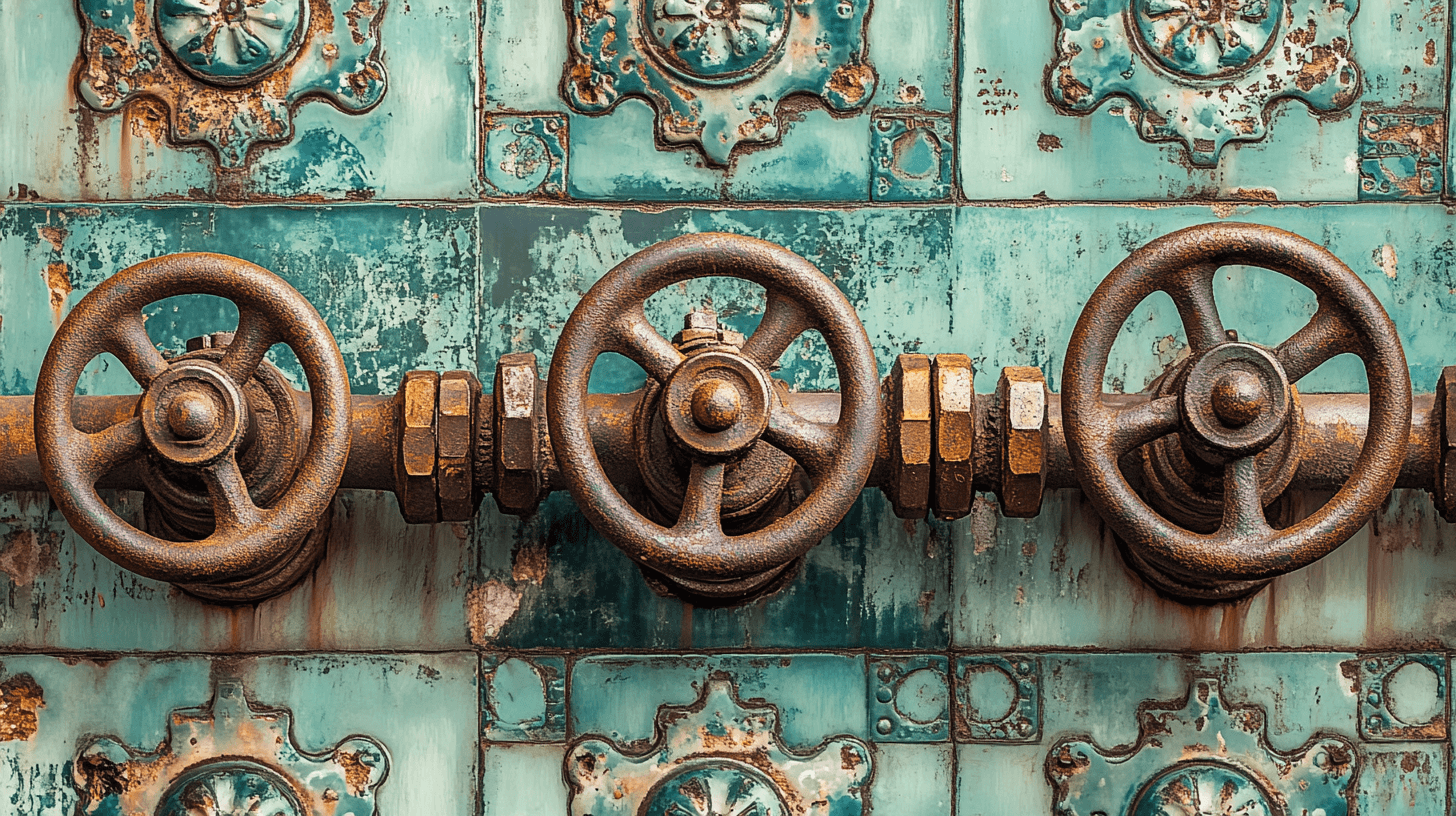 Papier Peint Vintage Motif Tuyaux