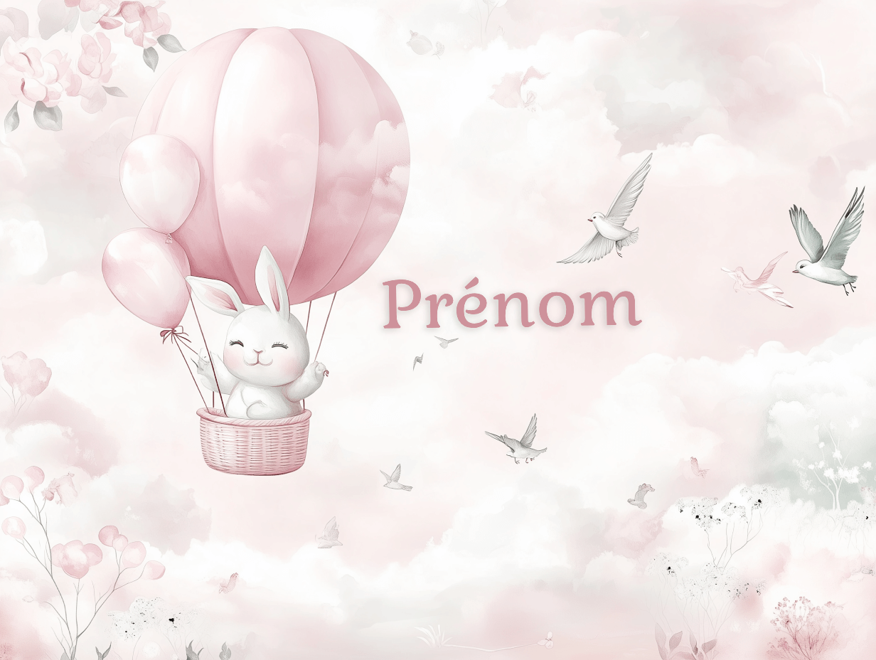 Papier Peint Prénom Bébé Lapin