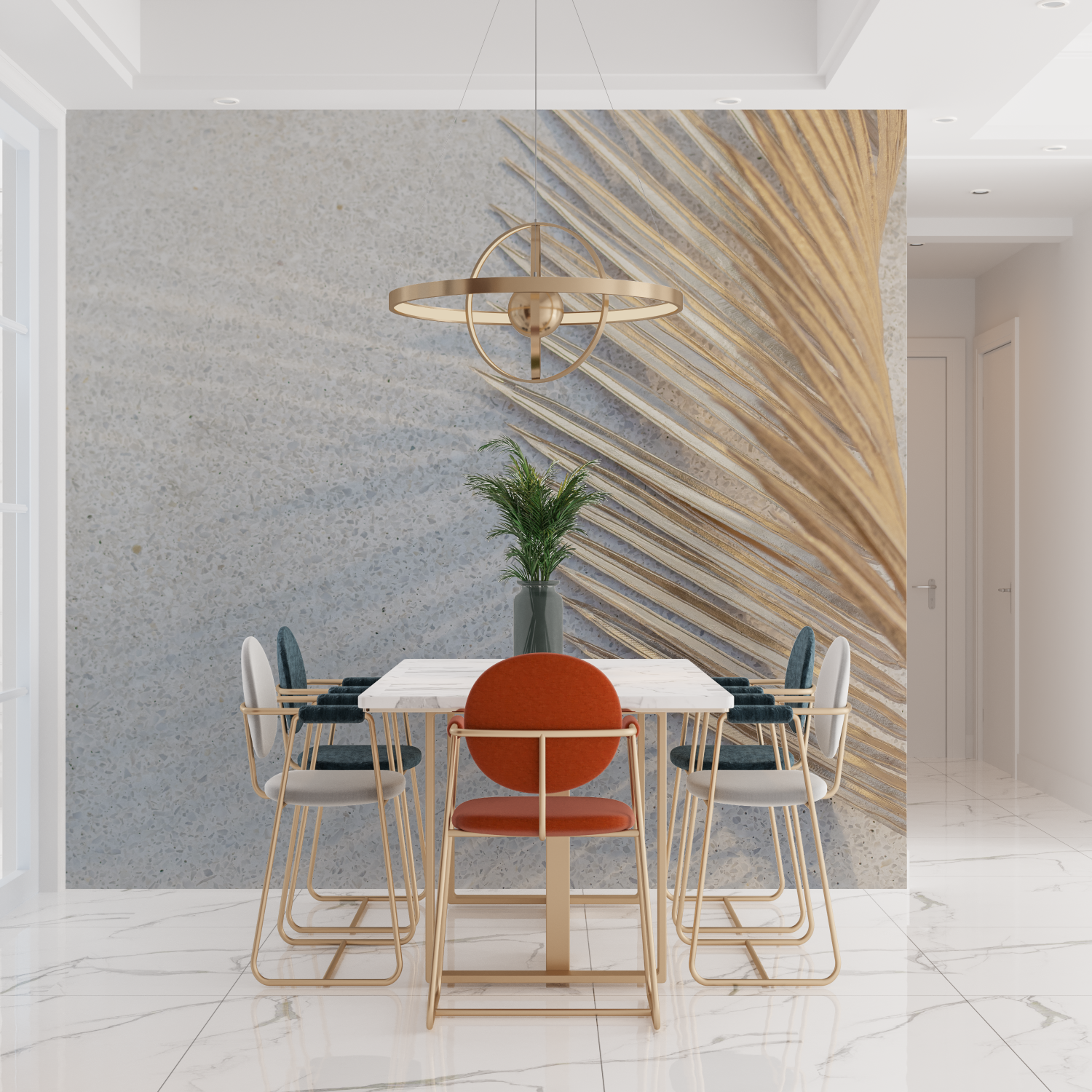 Papier peint pour salon effet cocooning tendances