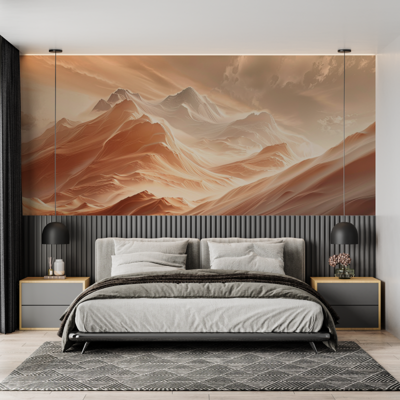 Papier peint montagne chaine des aravis mural adulte