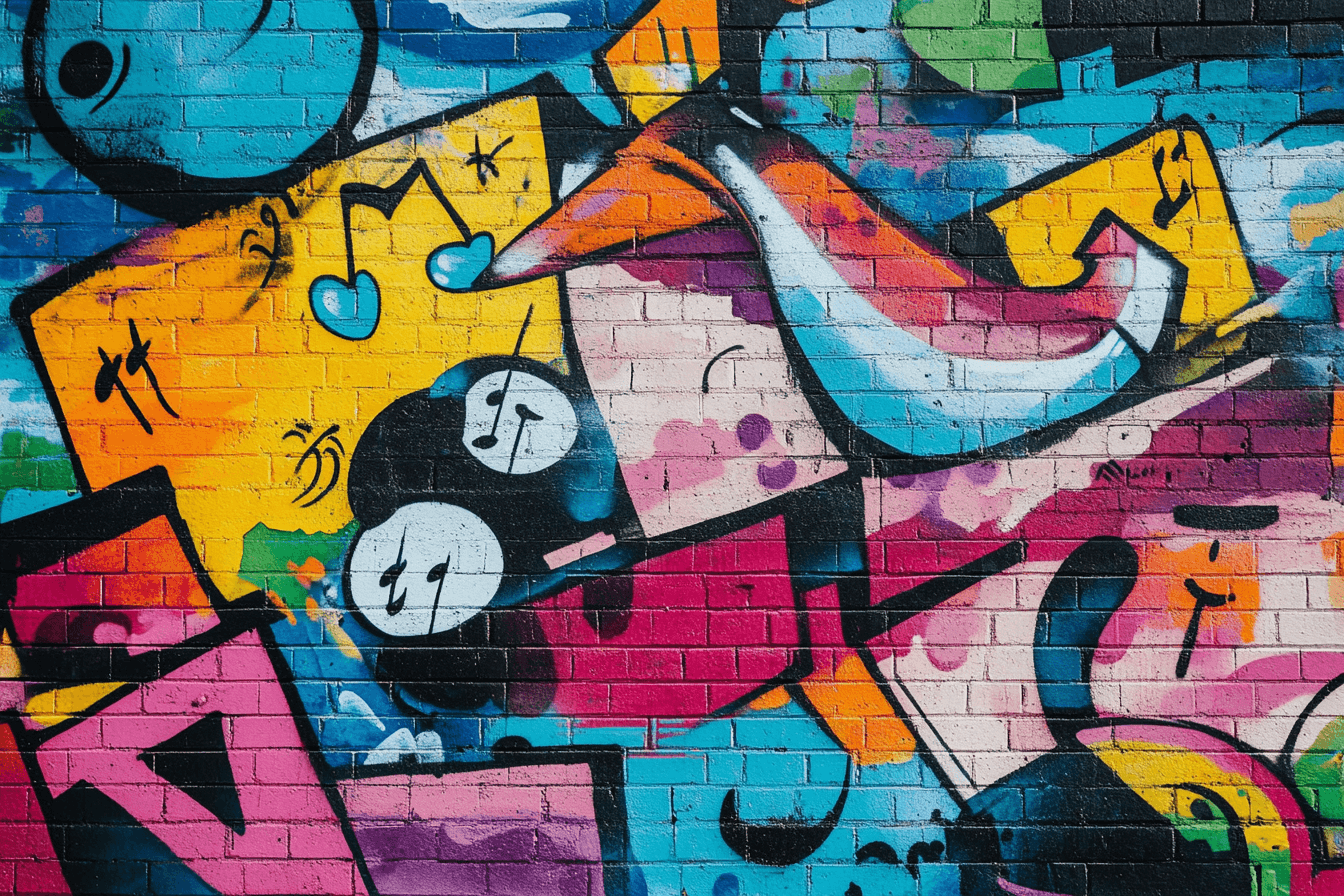 Papier Peint Brique Et Tag Music