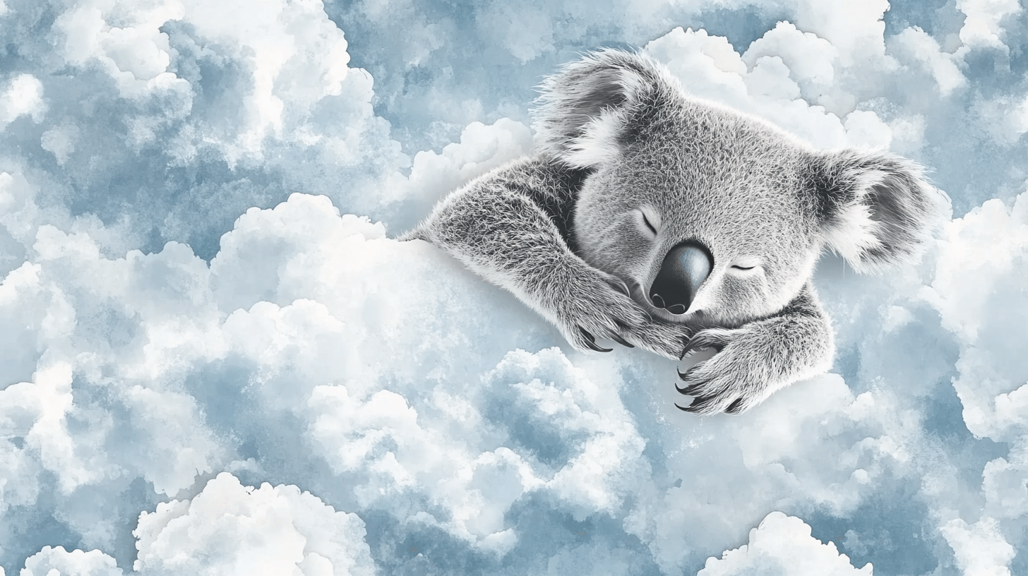Papier Peint Koala Rêve Dans La Brume
