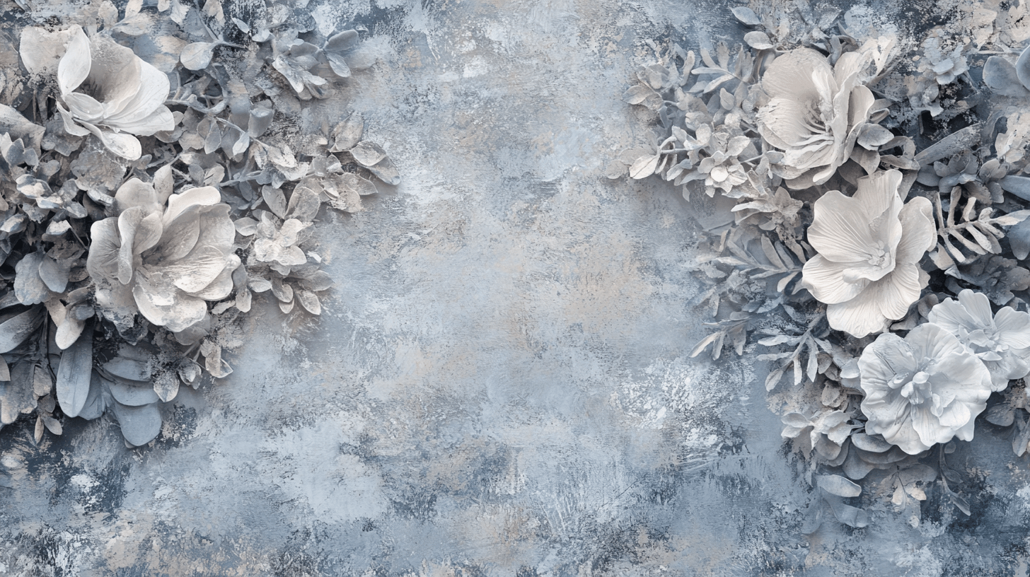 Papier Peint Vintage Gris Bleu Pale