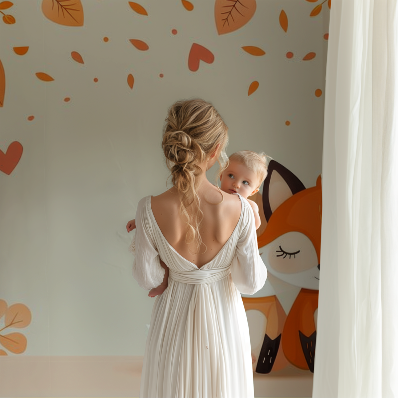 Papier peint renard dessin anime bb123