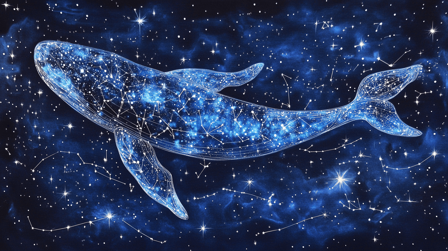 Papier Peint Baleine Et Constellation