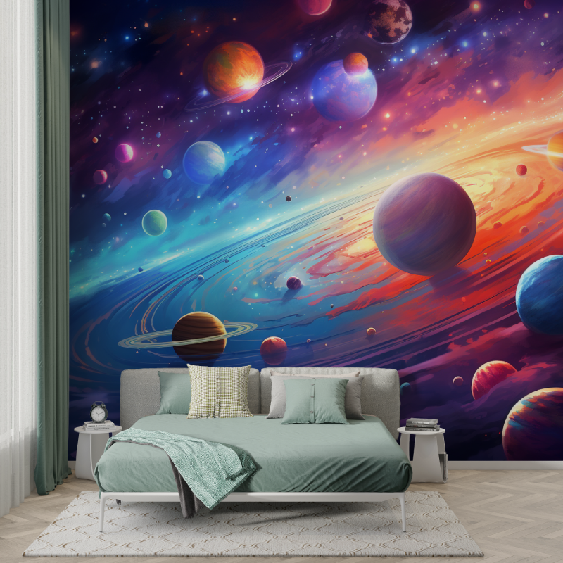Papier peint espace galaxie murs