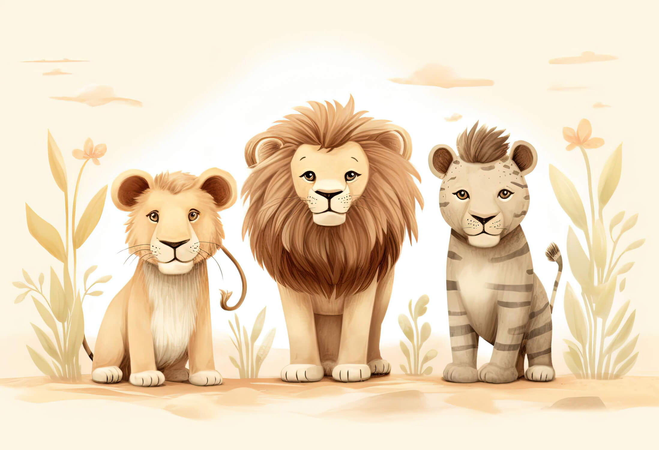 Papier Peint Lion Bohème