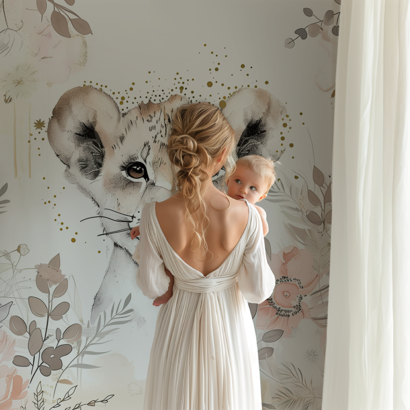 Papier peint tigre tendance enfants bb123