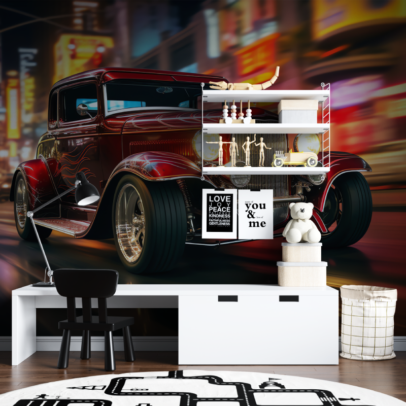 Papier peint voiture collection tapisserie chambre ados