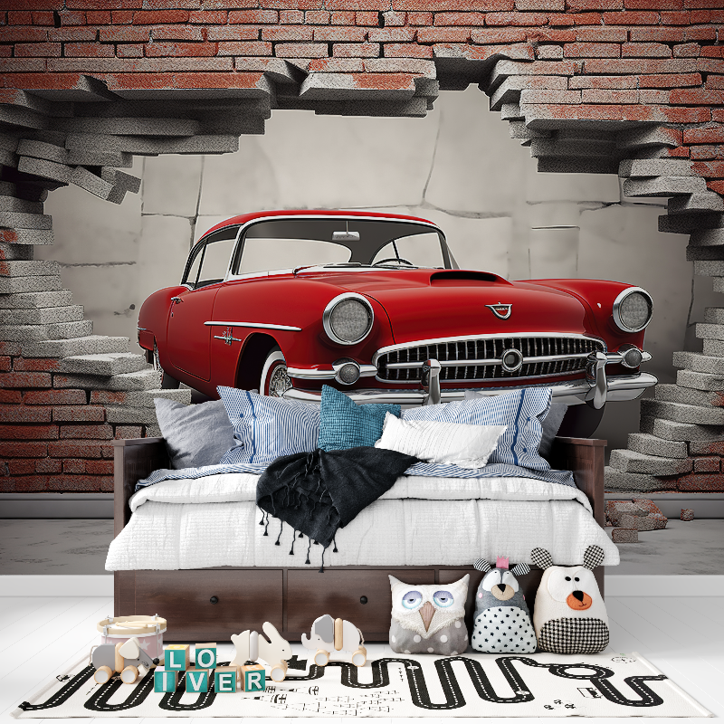 Papier peint chambre garcon 3d tapisserie pour ado