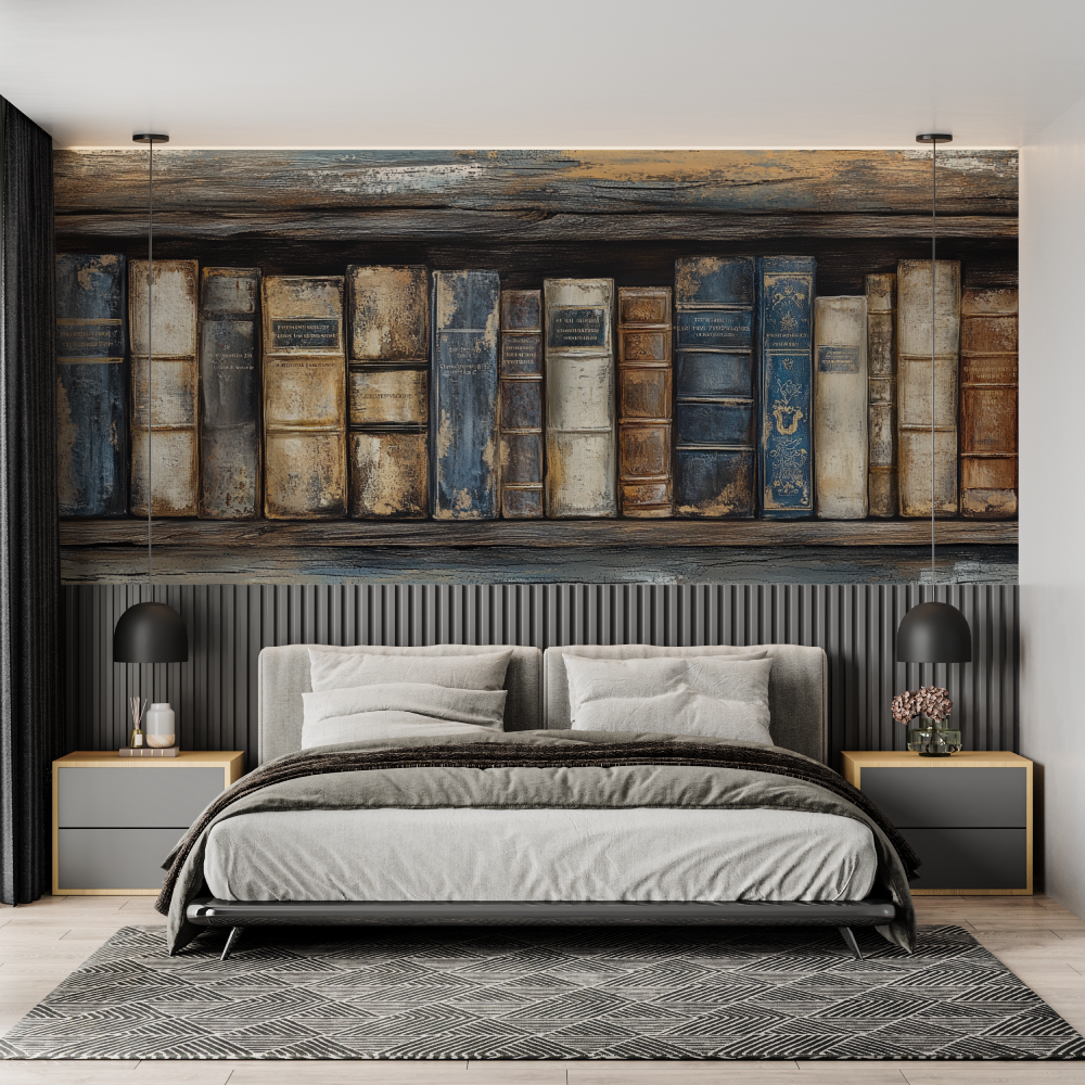Papier peint trompe l oeil salon chambre adulte tendance