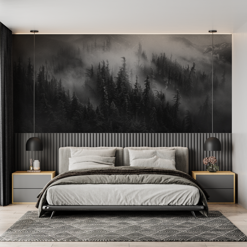 Papier peint brume mystique mountain mural adulte