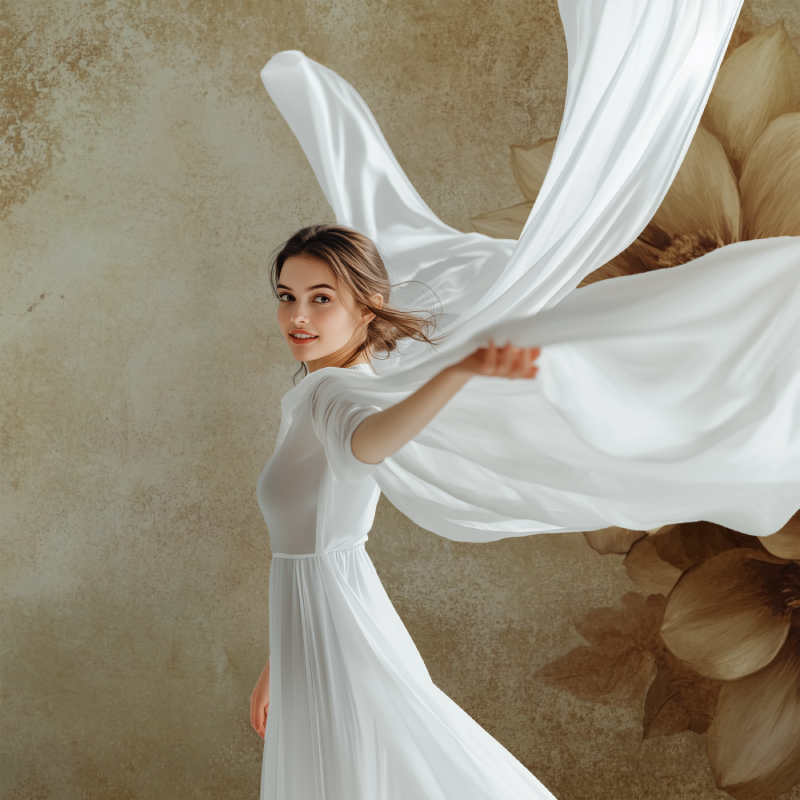 Papier peint fleur marron vintage modele