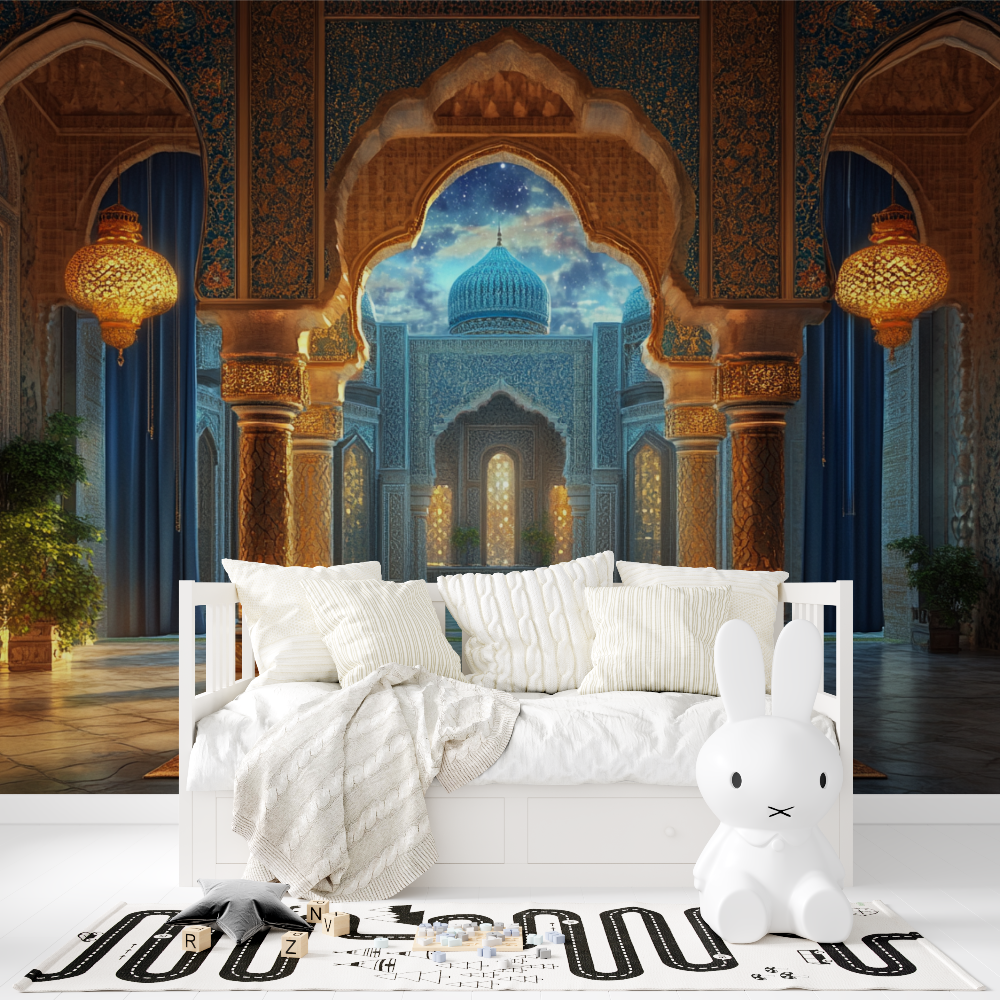 Papier peint classique palais oriental tapisserie fille