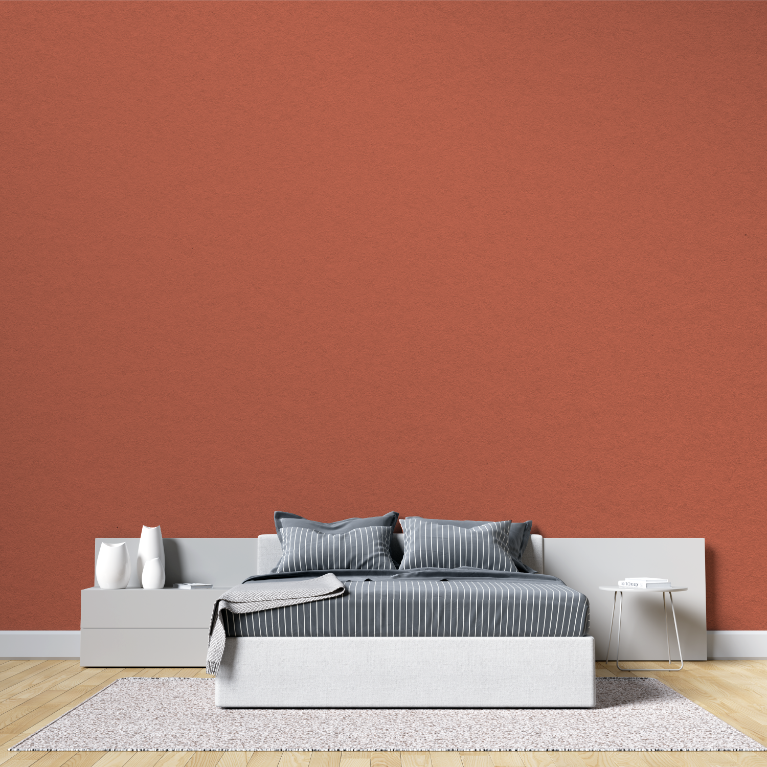 Papier Peint Terracotta Clair - salon