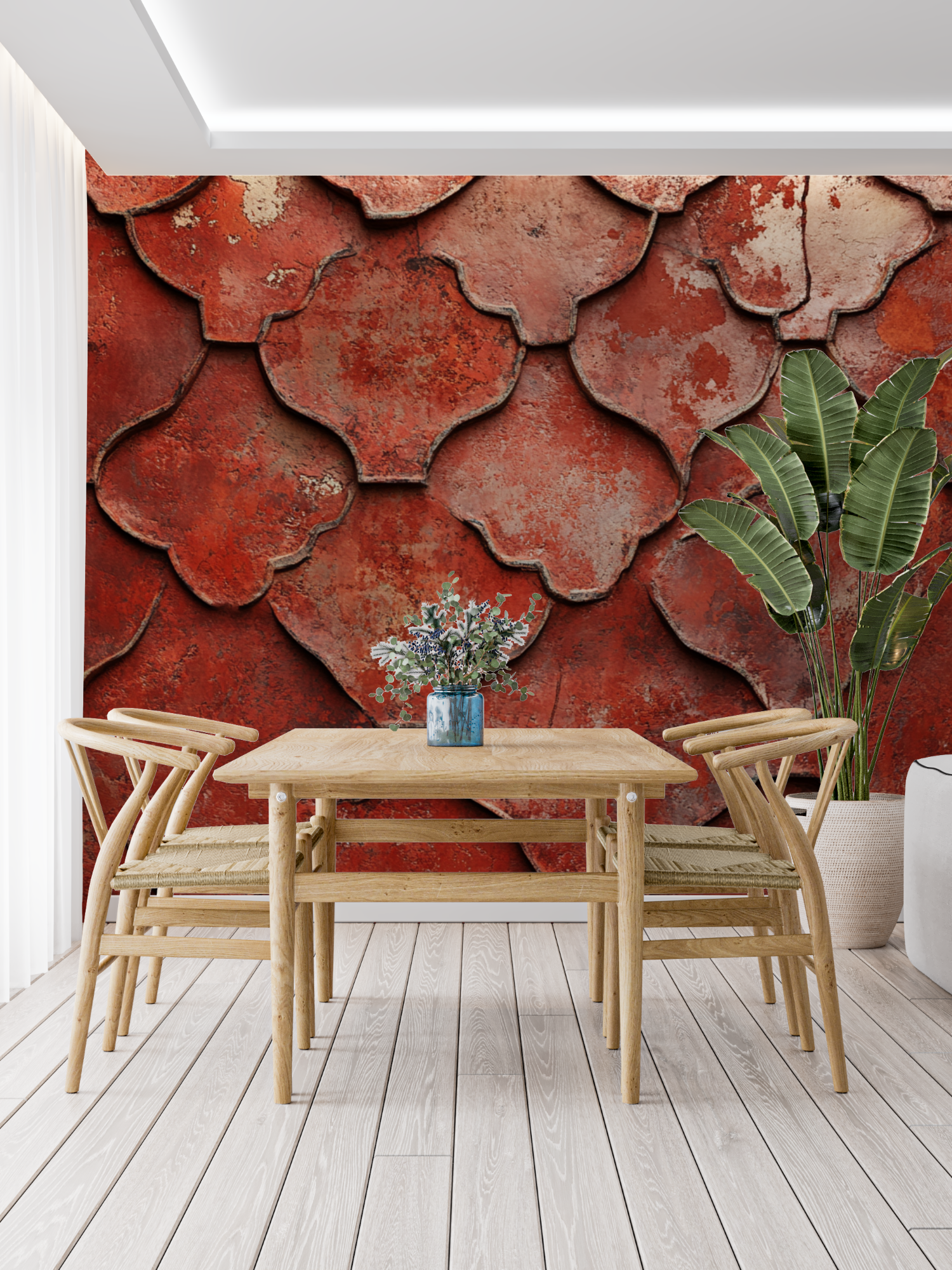 Papier peint terracotta style marocain panoramique tendance