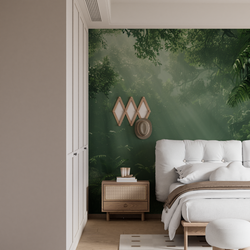 Papier peint immersion dans la foret mural