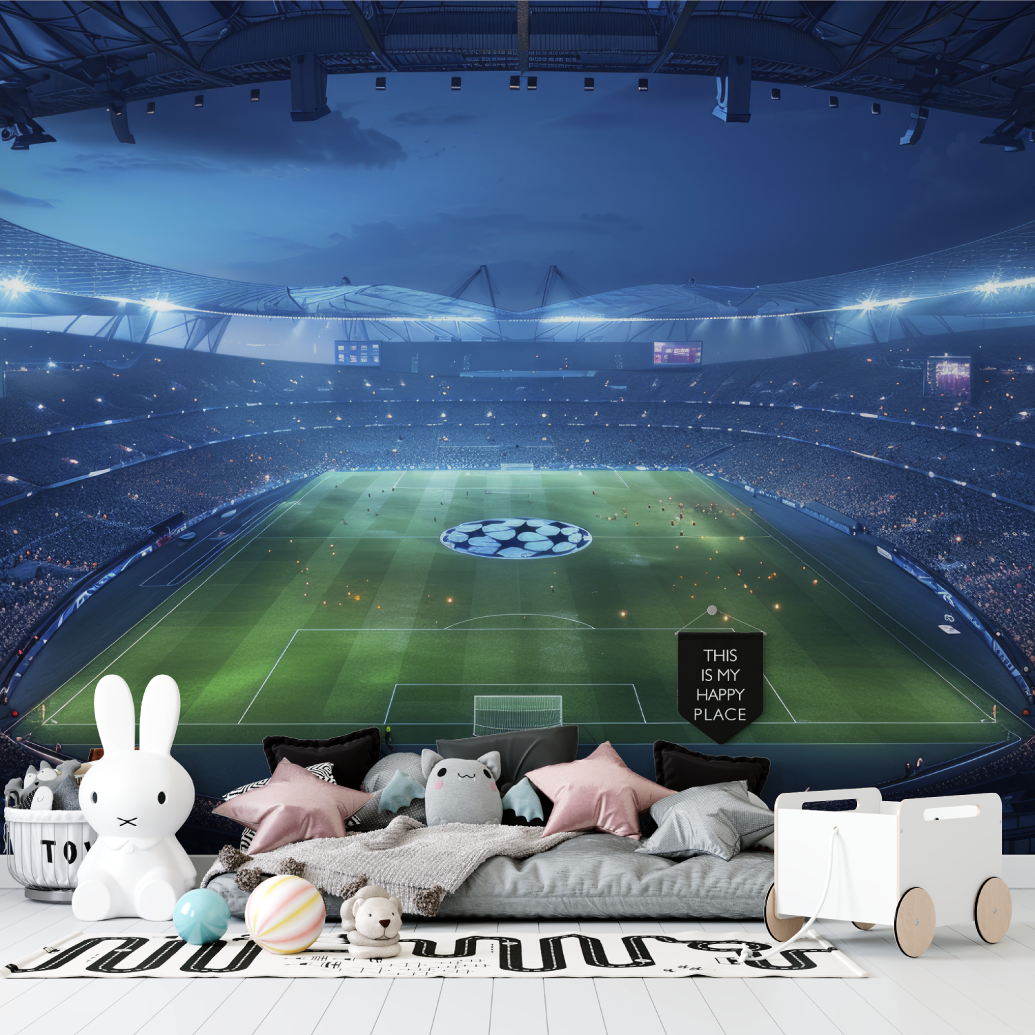 Papier peint foot champions league tapisserie garcon