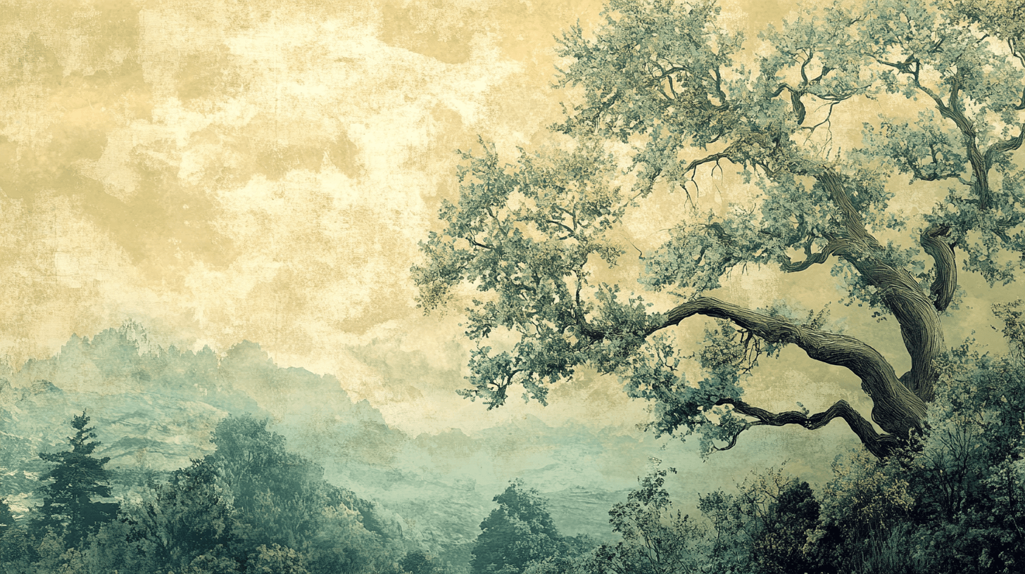 Papier Peint Vintage Paysage