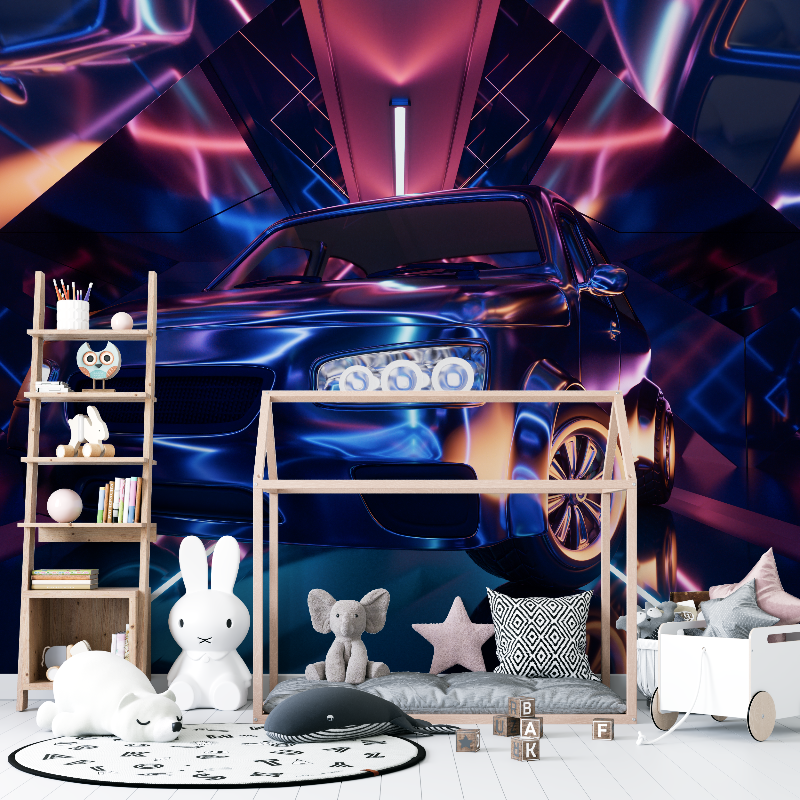 Papier peint 3d voiture tunning 12