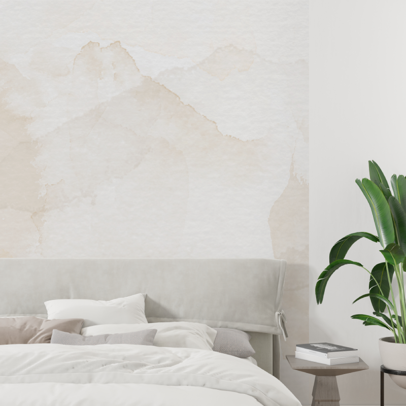 Papier peint aquarelle beiges tapisserie tendance