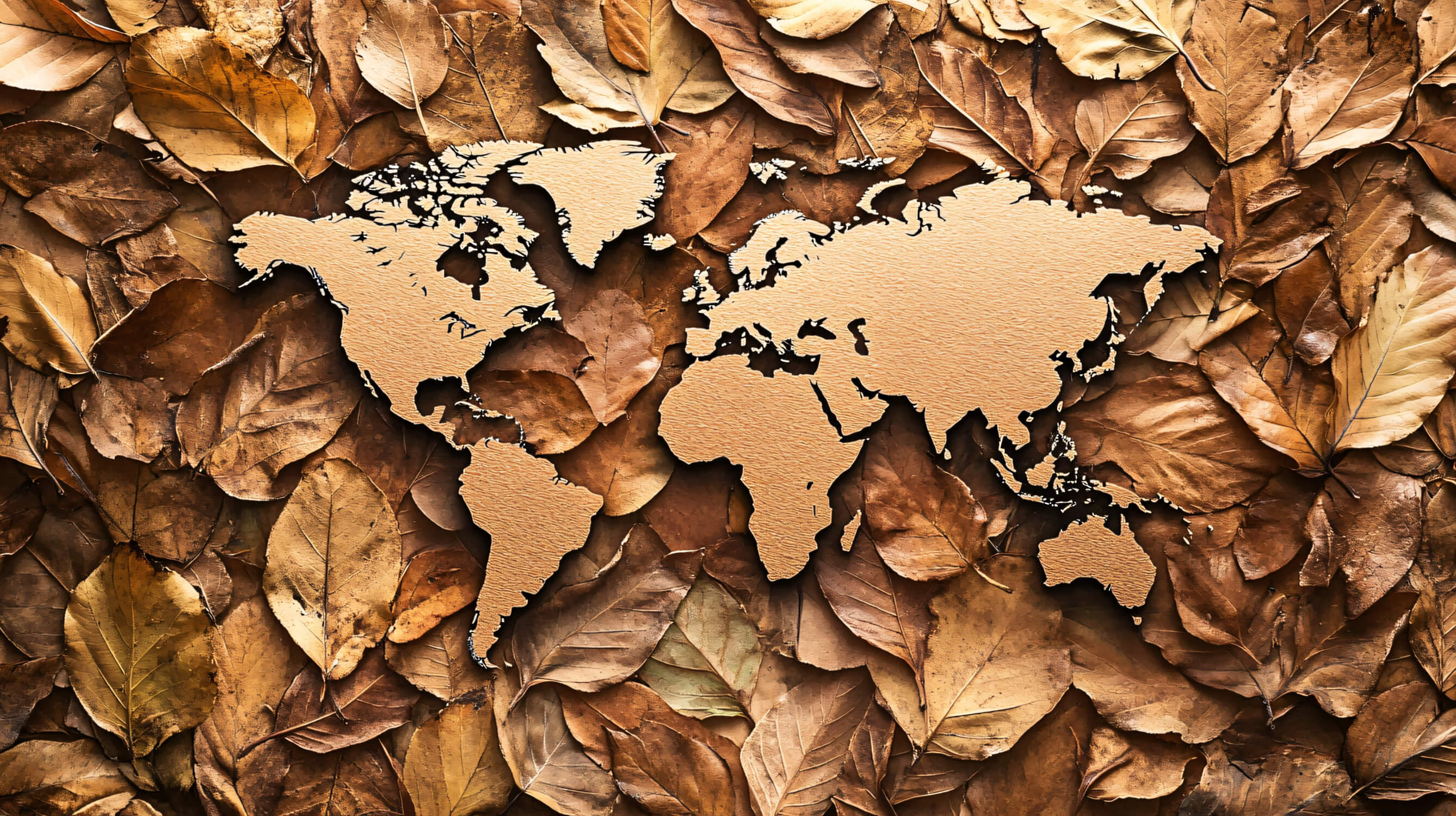 Papier Peint Carte Du Monde Feuille Bois