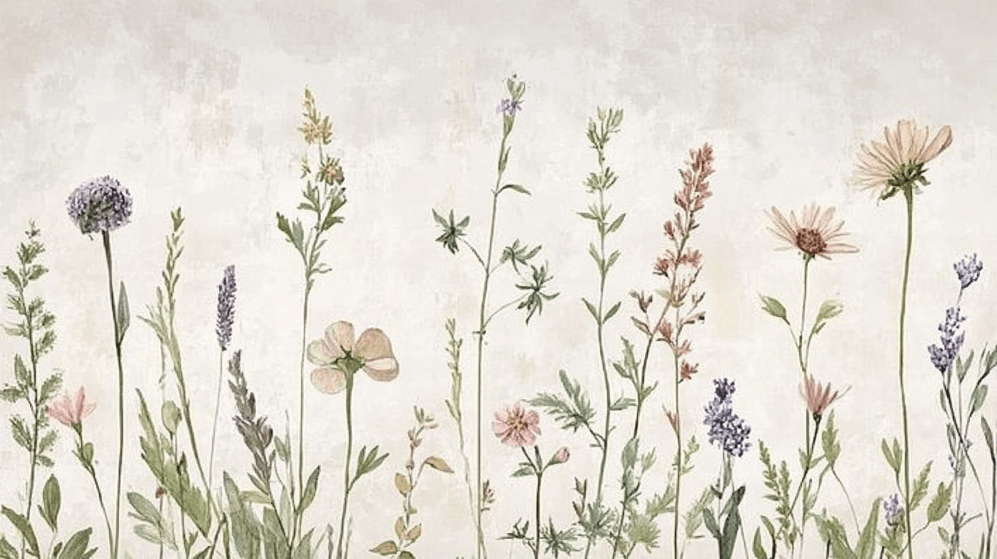 Papier Peint Vintage Fleurs