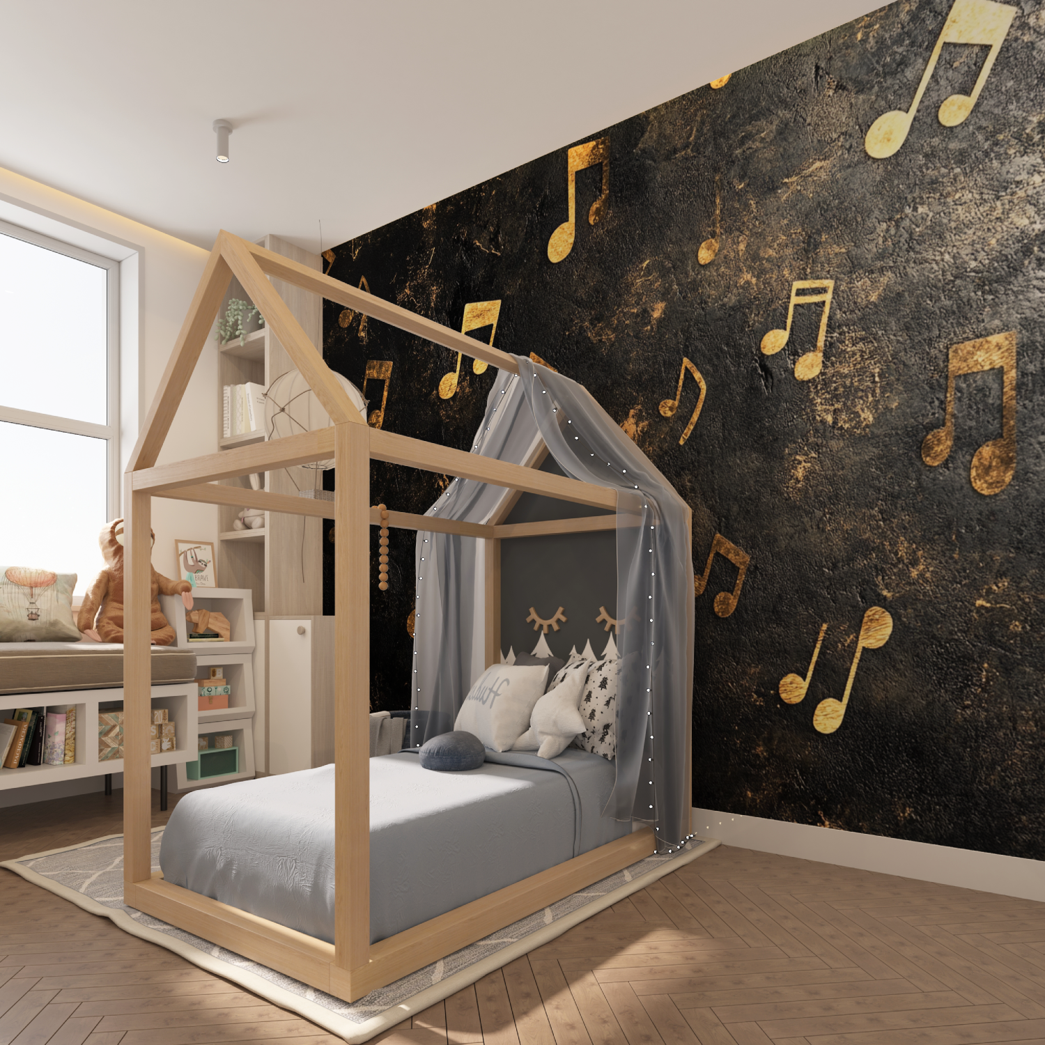 Papier peint note de musique tapisserie hero