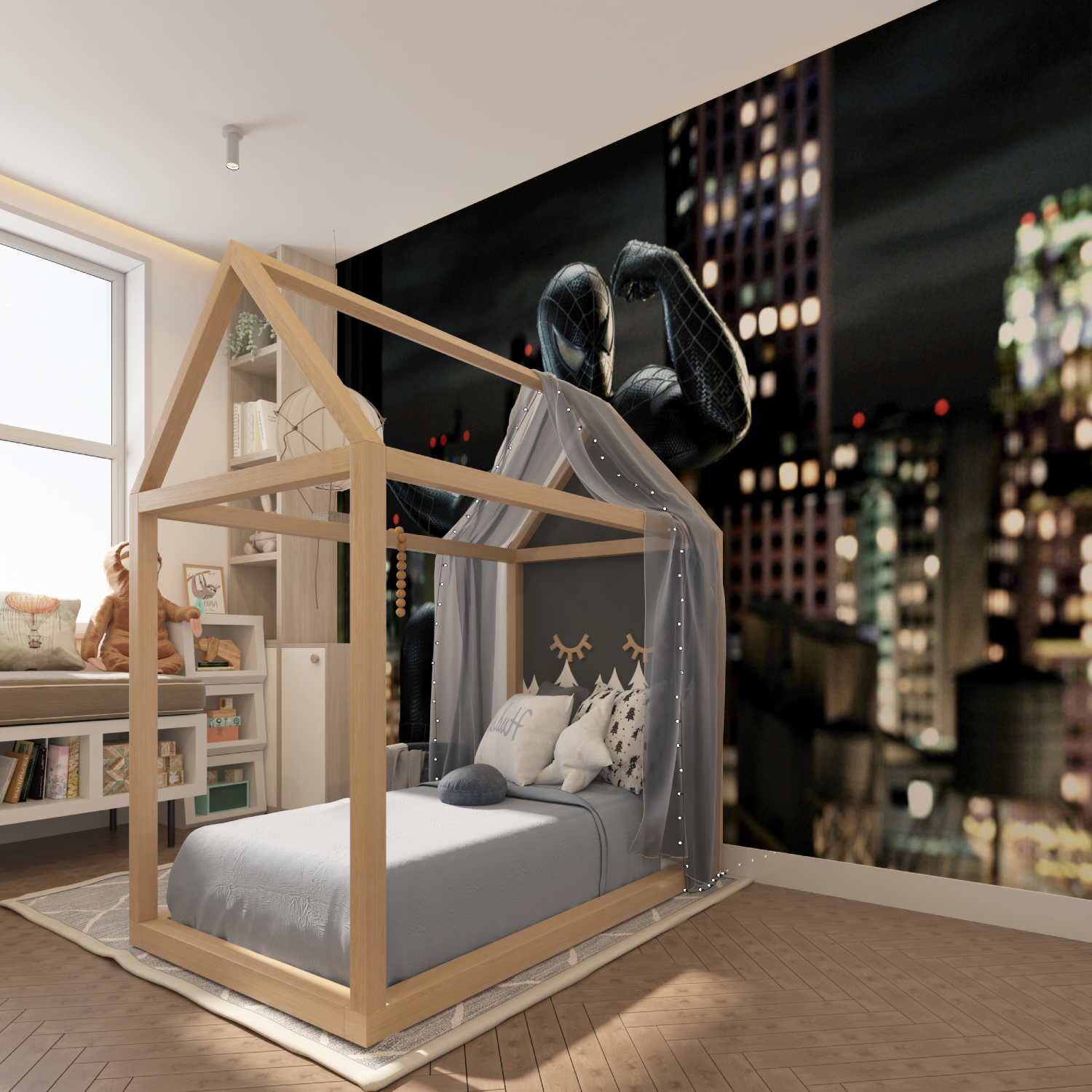 Papier Peint Noir Film - tapisserie spiderman