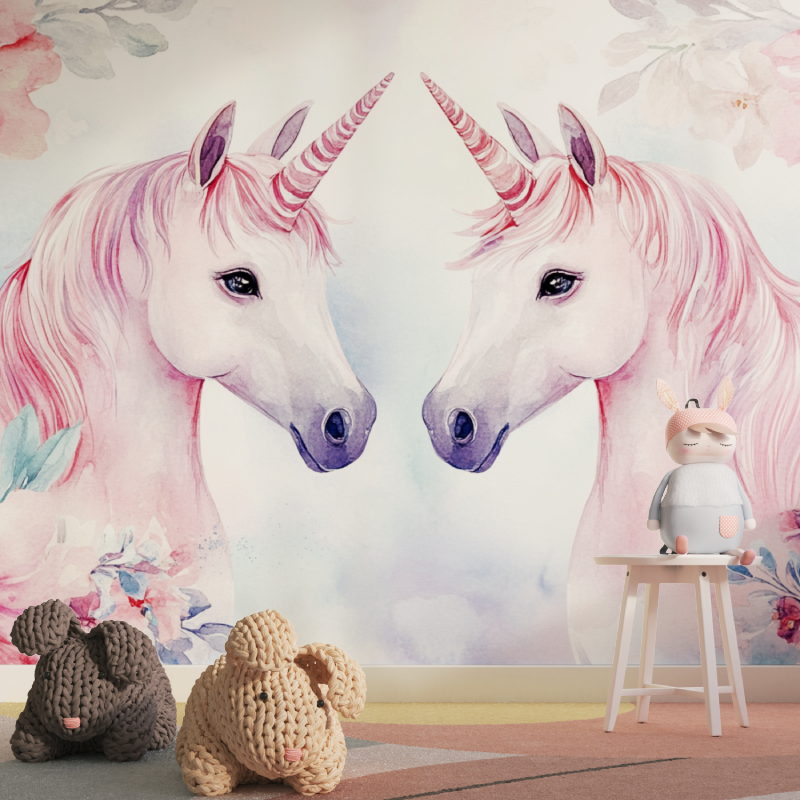 Papier peint tapisserie licorne...eres tapisserie pour fille