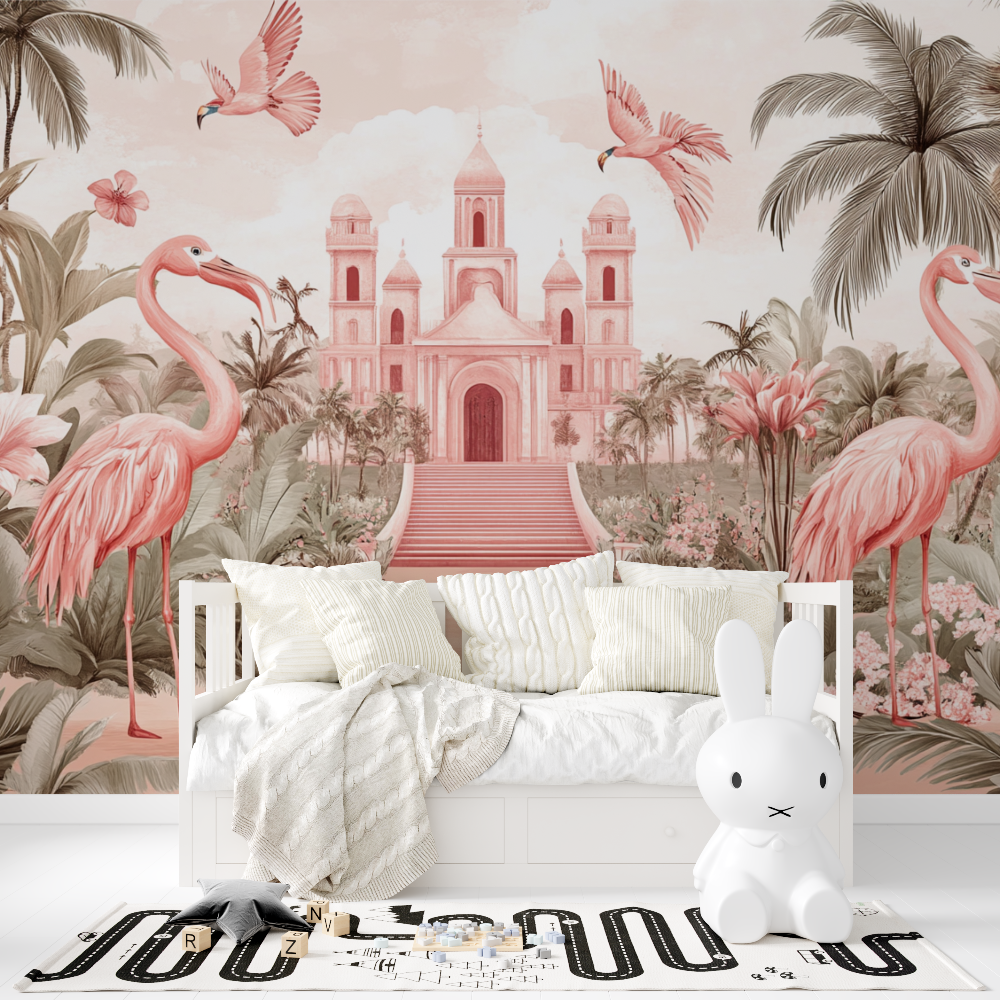 Papier peint princesse ambiance feerique tapisserie fille