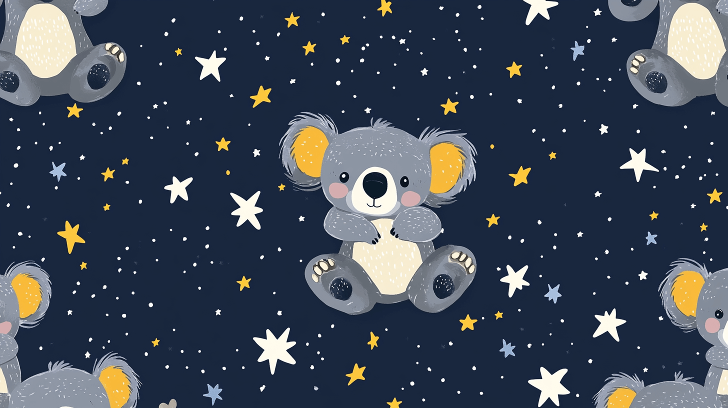 Papier Peint Koala Parmi Les Étoiles