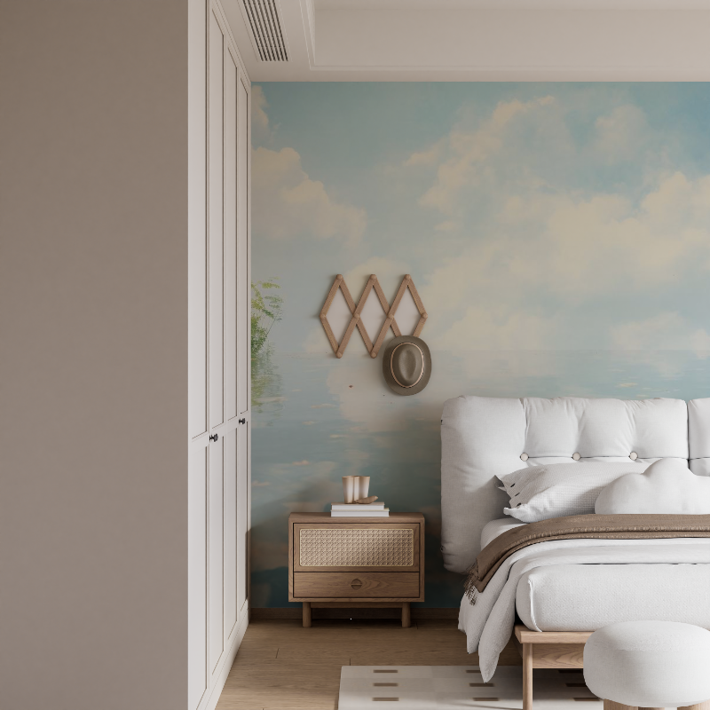 Papier peint aquarelle aquatique mural