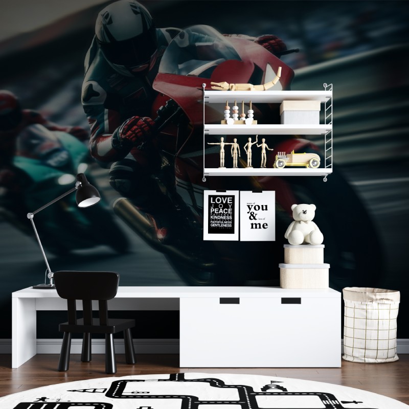 Papier peint 3d chambre ado mot...se tapisserie chambre ados
